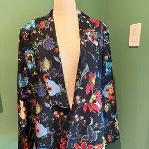 NEW WITHOUT TAGS UNIQUE FLORAL BLAZER, SZ XL